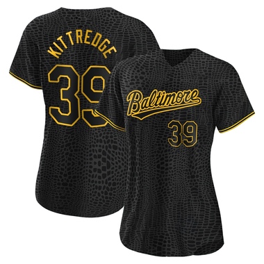 Black Andrew Kittredge Women's Baltimore Orioles Snake Skin City Jersey - Replica Plus Size
