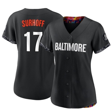 Black Bj Surhoff Women's Baltimore Orioles 2023 City Connect Jersey - Replica Plus Size