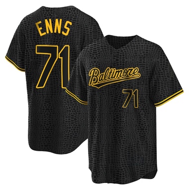 Black Dietrich Enns Men's Baltimore Orioles Snake Skin City Jersey - Replica Big Tall