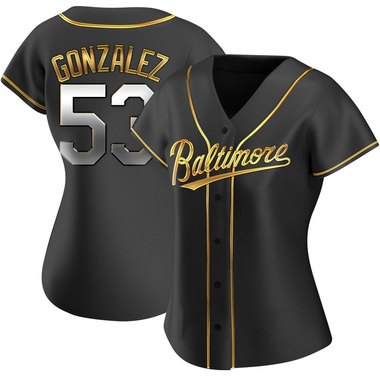 Black Golden Luis Gonzalez Women's Baltimore Orioles Alternate Jersey - Replica Plus Size