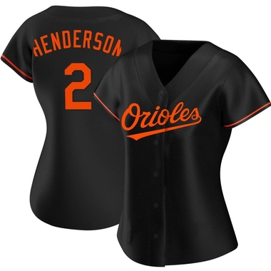 Black Gunnar Henderson Women's Baltimore Orioles Alternate Jersey - Replica Plus Size