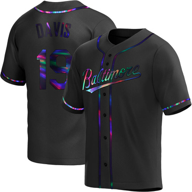 Black Holographic Chris Davis Youth Baltimore Orioles Alternate Jersey - Replica