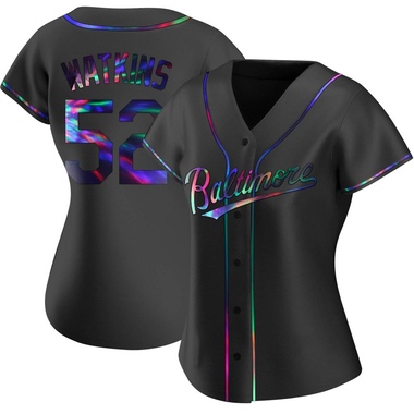 Black Holographic Spenser Watkins Women's Baltimore Orioles Alternate Jersey - Replica Plus Size