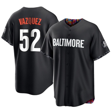 Black Luis Vazquez Men's Baltimore Orioles 2023 City Connect Jersey - Replica Big Tall