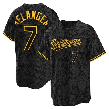 Black Mark Belanger Men's Baltimore Orioles Snake Skin City Jersey - Replica Big Tall