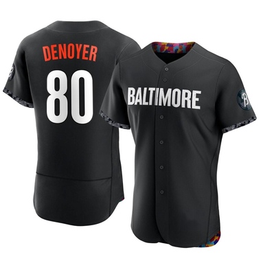 Black Noah Denoyer Men's Baltimore Orioles 2023 City Connect Jersey - Authentic Big Tall