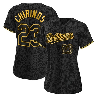 Black Robinson Chirinos Women's Baltimore Orioles Snake Skin City Jersey - Replica Plus Size