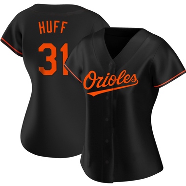 Black Sam Huff Women's Baltimore Orioles Alternate Jersey - Replica Plus Size