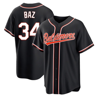 Black Shane Baz Men's Baltimore Orioles Fashion Out Jersey - Replica Big Tall