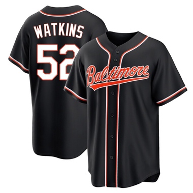 Black Spenser Watkins Youth Baltimore Orioles Fashion Out Jersey - Replica