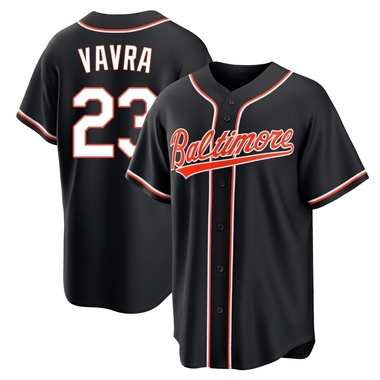 Black Terrin Vavra Men's Baltimore Orioles Fashion Out Jersey - Replica Big Tall