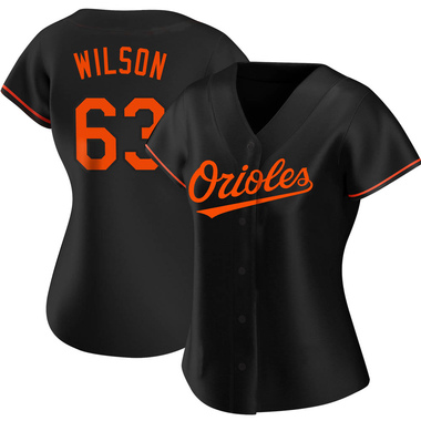 Black Tyler Wilson Women's Baltimore Orioles Alternate Jersey - Authentic Plus Size