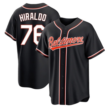 Black Yaramil Hiraldo Men's Baltimore Orioles Fashion Out Jersey - Replica Big Tall
