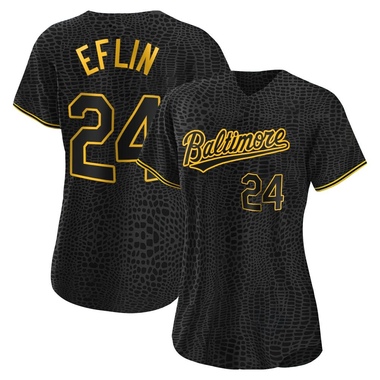 Black Zach Eflin Women's Baltimore Orioles Snake Skin City Jersey - Replica Plus Size