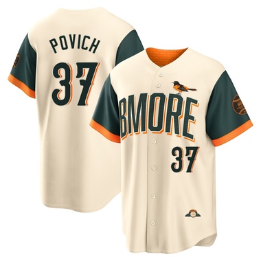 Cream Cade Povich Men's Baltimore Orioles 2026 City Connect Stadium Jersey - Limited Big Tall