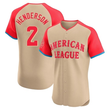 Cream Gunnar Henderson Men's Baltimore Orioles American League 2024 All-Star Game Jersey - Elite Big Tall