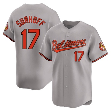 Gray Bj Surhoff Men's Baltimore Orioles Road Jersey - Limited Big Tall