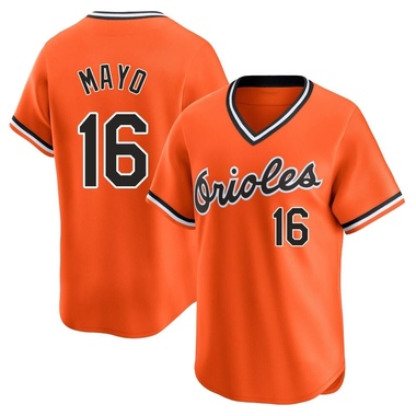 Orange Coby Mayo Youth Baltimore Orioles Cooperstown Collection Jersey - Limited