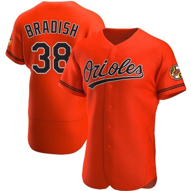 Orange Kyle Bradish Men's Baltimore Orioles Alternate Jersey - Authentic Big Tall