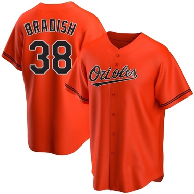 Orange Kyle Bradish Men's Baltimore Orioles Alternate Jersey - Replica Big Tall