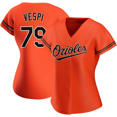Orange Nick Vespi Women's Baltimore Orioles Alternate Jersey - Replica Plus Size