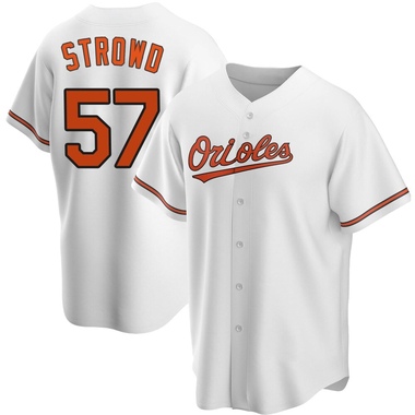 White Kade Strowd Youth Baltimore Orioles Home Jersey - Replica