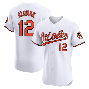 White Roberto Alomar Men's Baltimore Orioles Home Jersey - Elite Big Tall