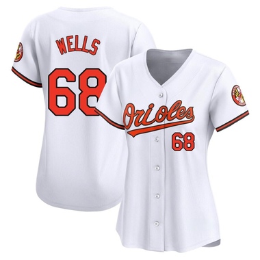 White Tyler Wells Women's Baltimore Orioles Home Jersey - Limited Plus Size